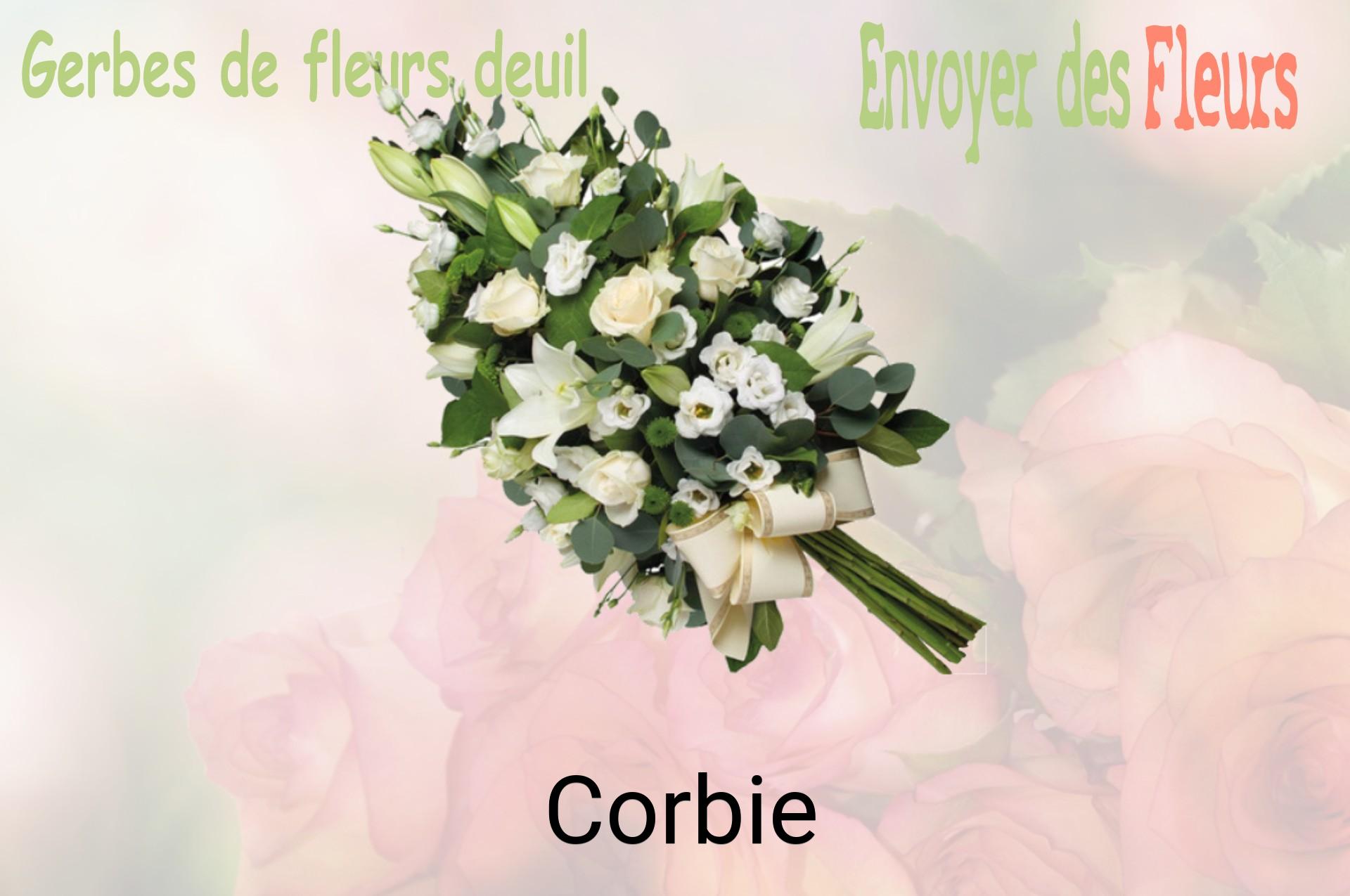 Gerbe de fleurs de deuil livrée à Corbie